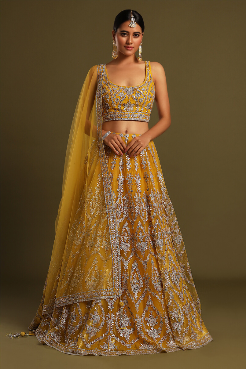 Yellow-Lehenga